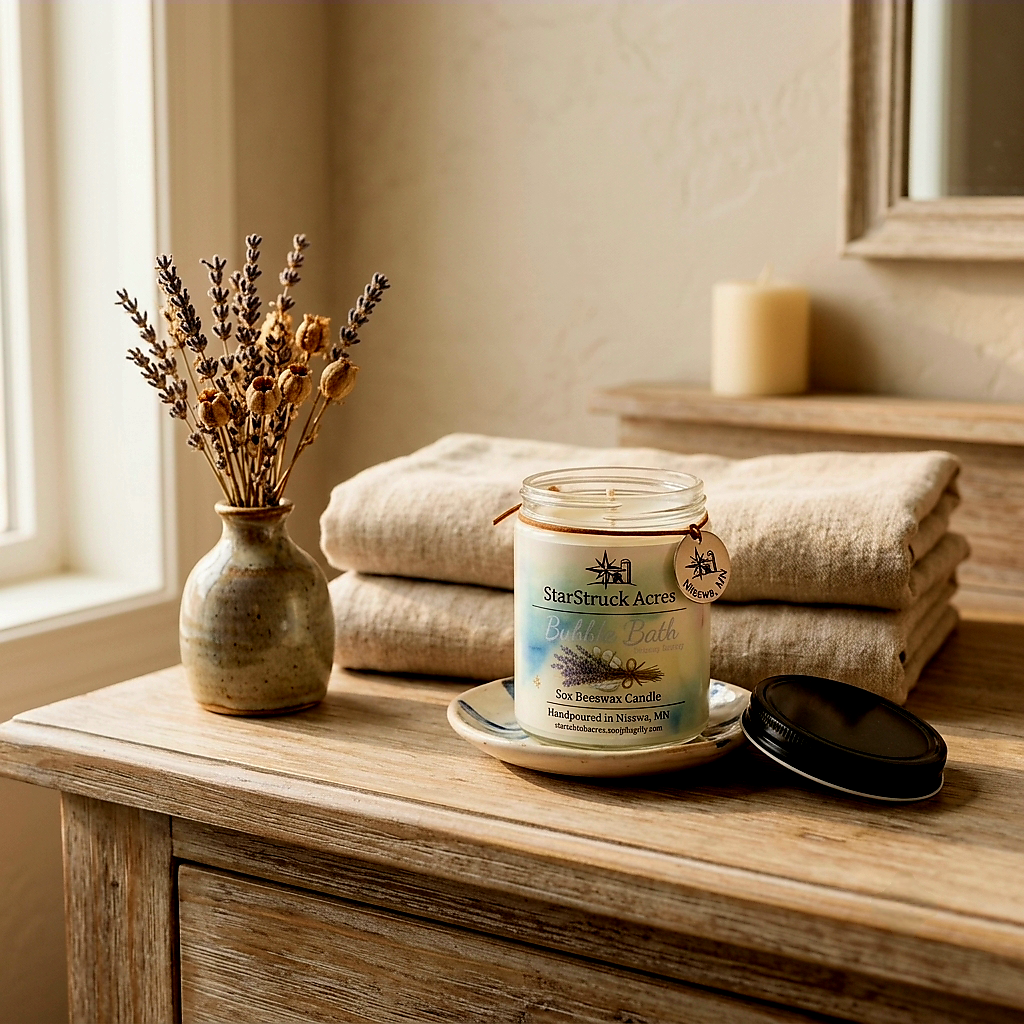 Bubble Bath Scented Marble Candle