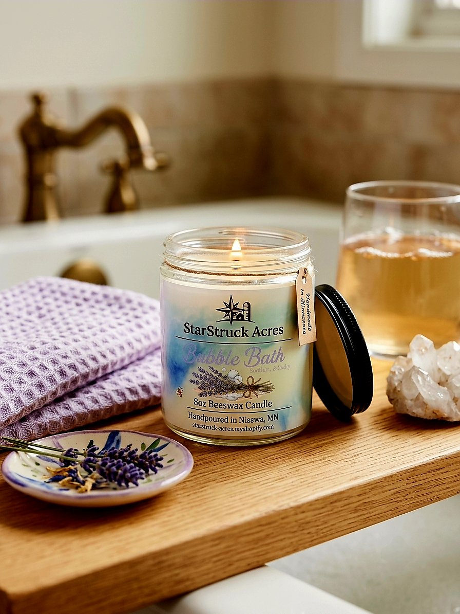 Bubble Bath Scented Marble Candle