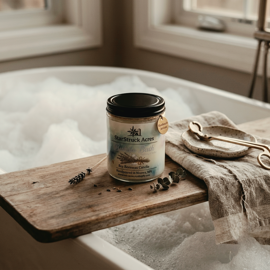 Bubble Bath Scented Marble Candle